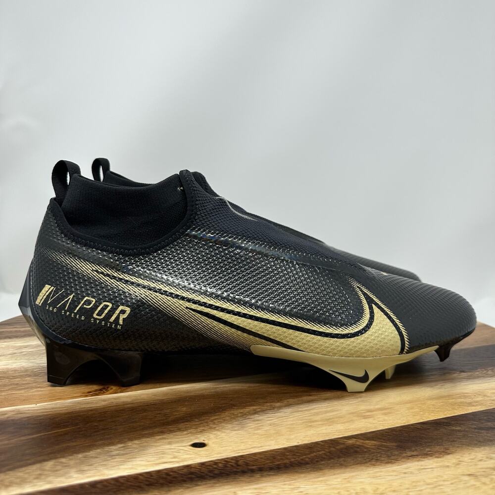 Nike Vapor Edge Pro 360 Black Gold Men’s 14.5 Football Cleats CV6345-004 New